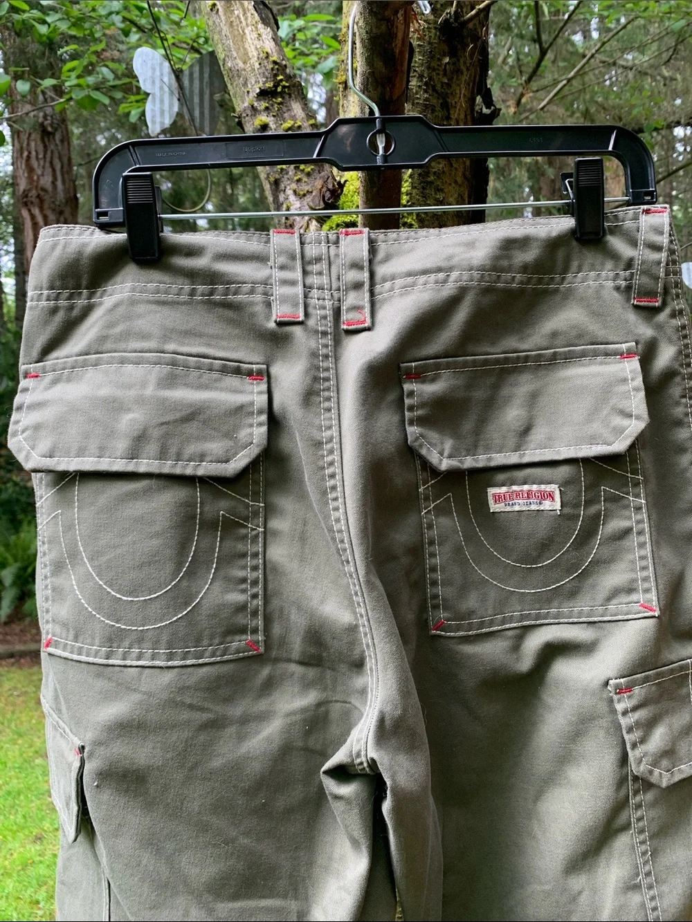 True Religion Olive Cargo Utility Pants NWT